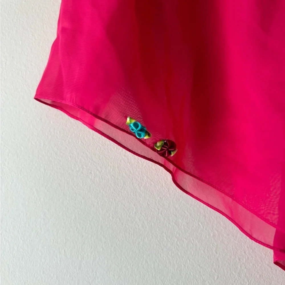 Vintage Fantasies red sheer‎ sleep wear shorts size S